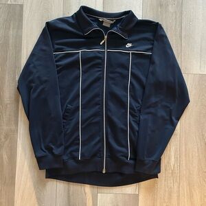 Vintage Y2K Nike Tracksuit Jacket Size Large Men's Navy Blue